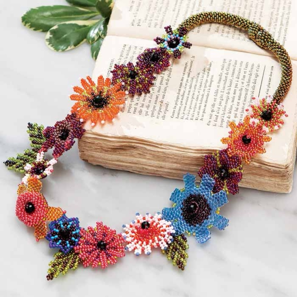Colorful Floral Beaded Necklace